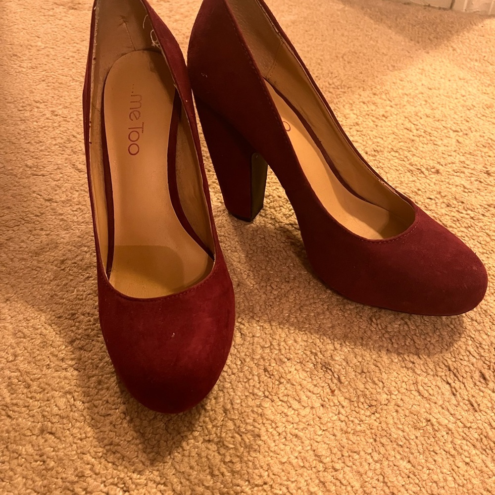 Me Too suede red shoes